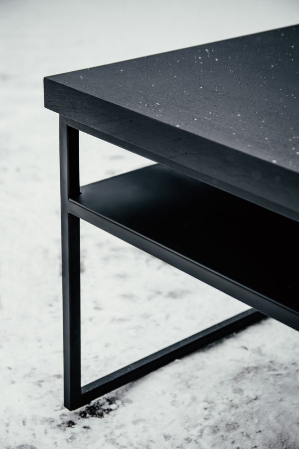 czarne blaty stolika DOBLE