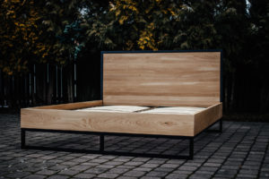 Łóżko LOFT z dębu i stali różne modele Łóżko LOFT z dębu i stali różne modele