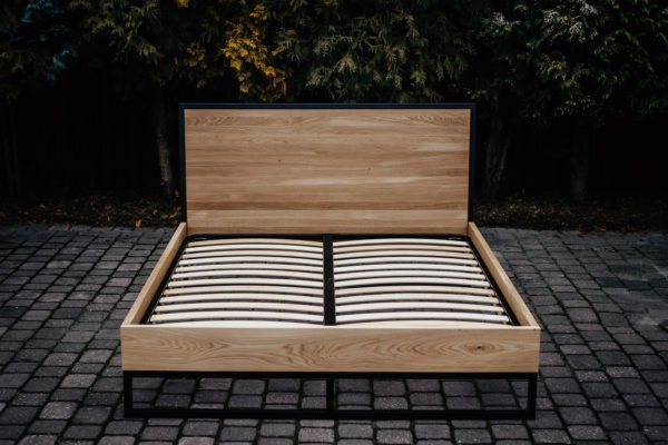 Łóżko stalowo dębowe loft Łóżko stalowo dębowe loft