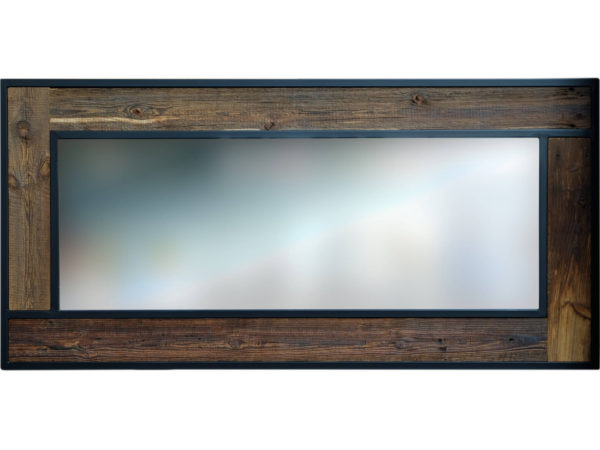 Lustro z litego drewna i stali MOBLITO