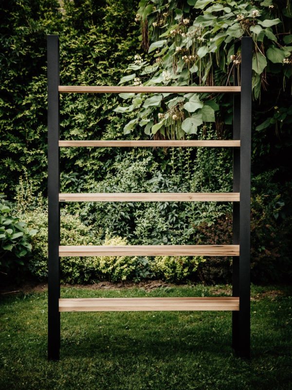 tylowy Regał stalowo dębowy HONESTO