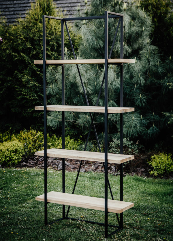 Regał SENCILLO z dębu i stali Regał SENCILLO z dębu i stali