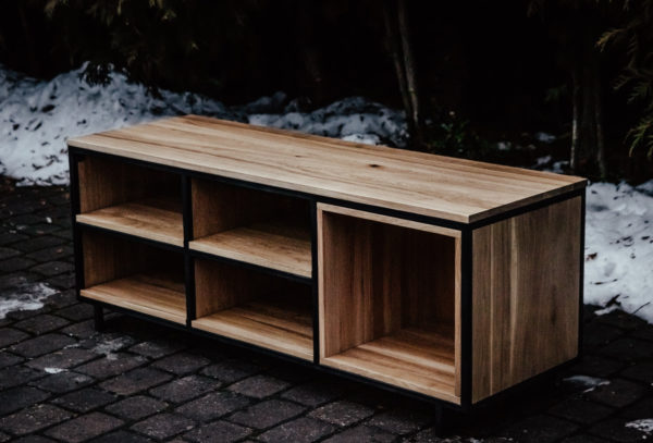 Dębowa loftowa komoda rtv CUBO Dębowa loftowa komoda rtv CUBO