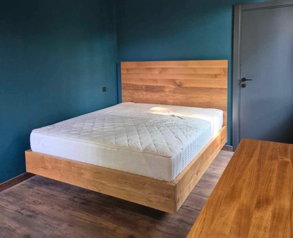 5841da19-3f62-4a3b-a29d-c0335907a3f8 Dębowe łóżko VOLAR z litego drewna
