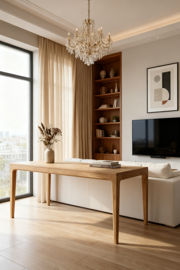 Dębowy Stół  z opcją rozkładania PRISMA